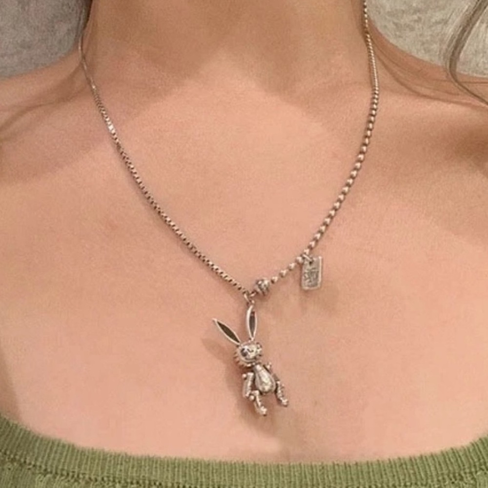 New 925 Sterling Silver Rabbit Necklace
